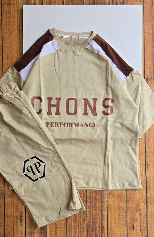 ست تیشرت و شلوارک پسرانه سایز ۶۰ و ۶۵ مدل CHONS