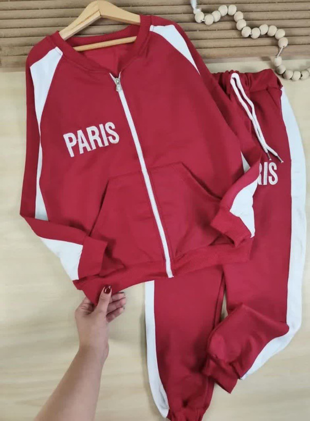 ست سویشرت و شلوار اسپرت دخترانه و پسرانه مدلPARIS سایز بندی ۵۰،۵۵،۶۰،۶۵